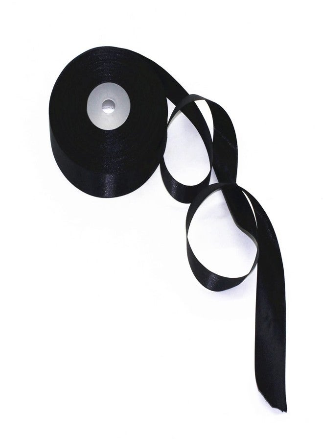 SWTool Selling Wonderful 1" Solid Satin Ribbon 50 Yards Roll for Wedding Details, Sewing Projects, Gift Wrapping, Invitation Embellishments and Crafting Projects Etc (Black) - Image 3